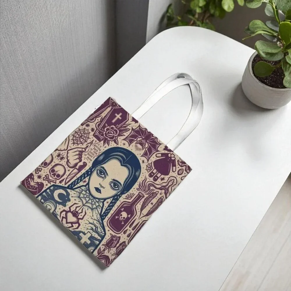 Wednesday Addams Graphic Tote Bag Double Sided 15
